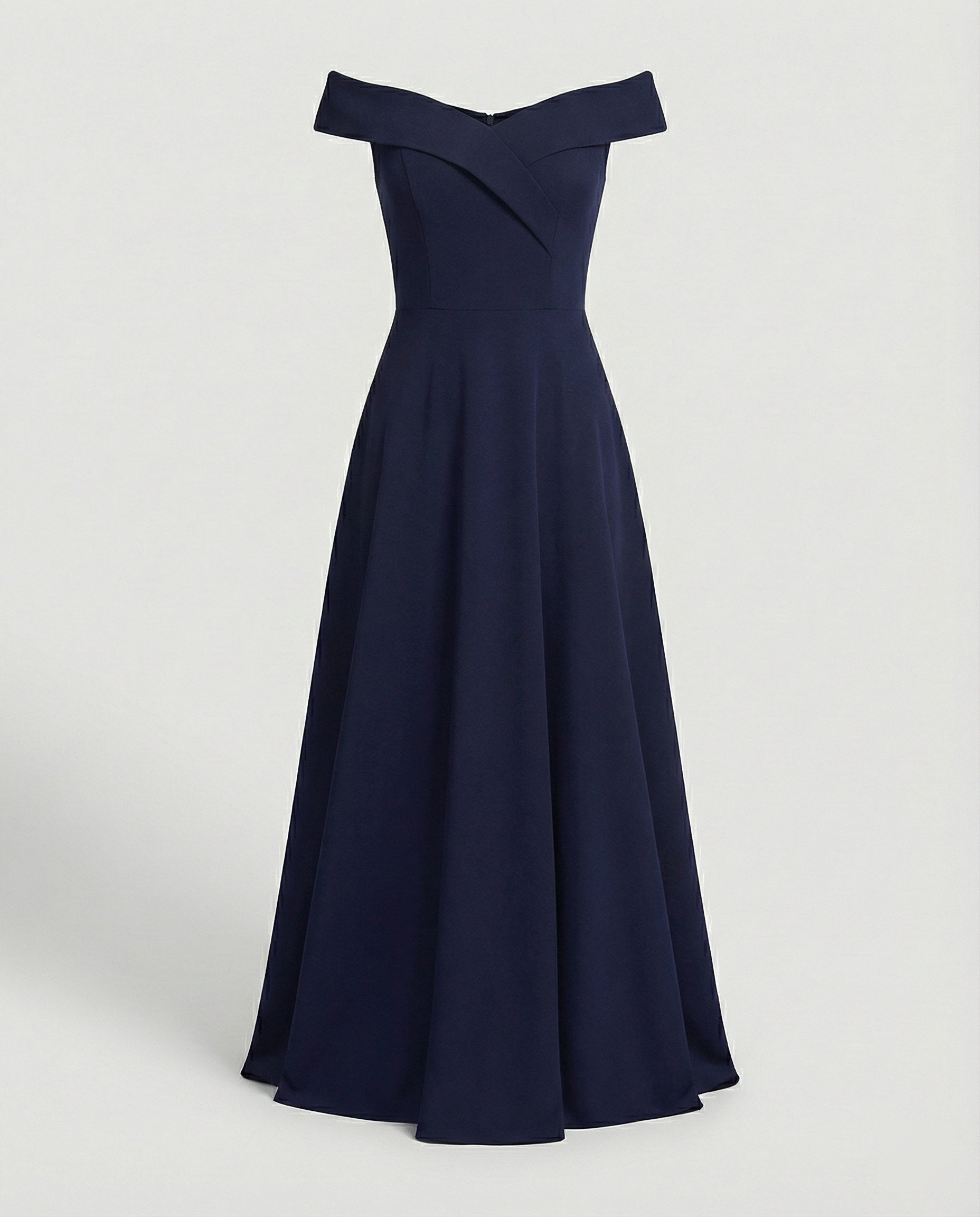 The Lyra — Midnight Off-Shoulder Gown