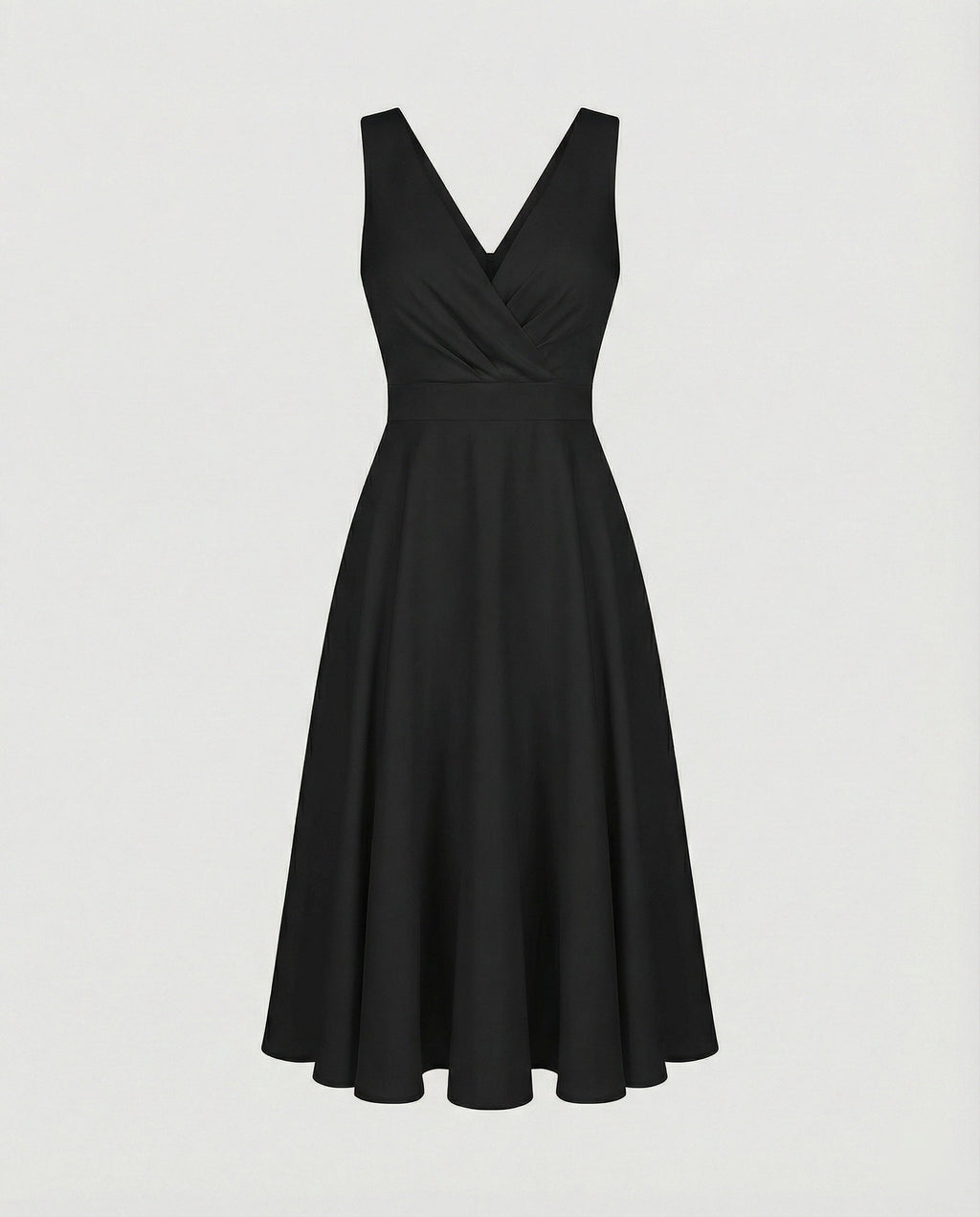 The Liora — Apricot A-Line Midi Dress