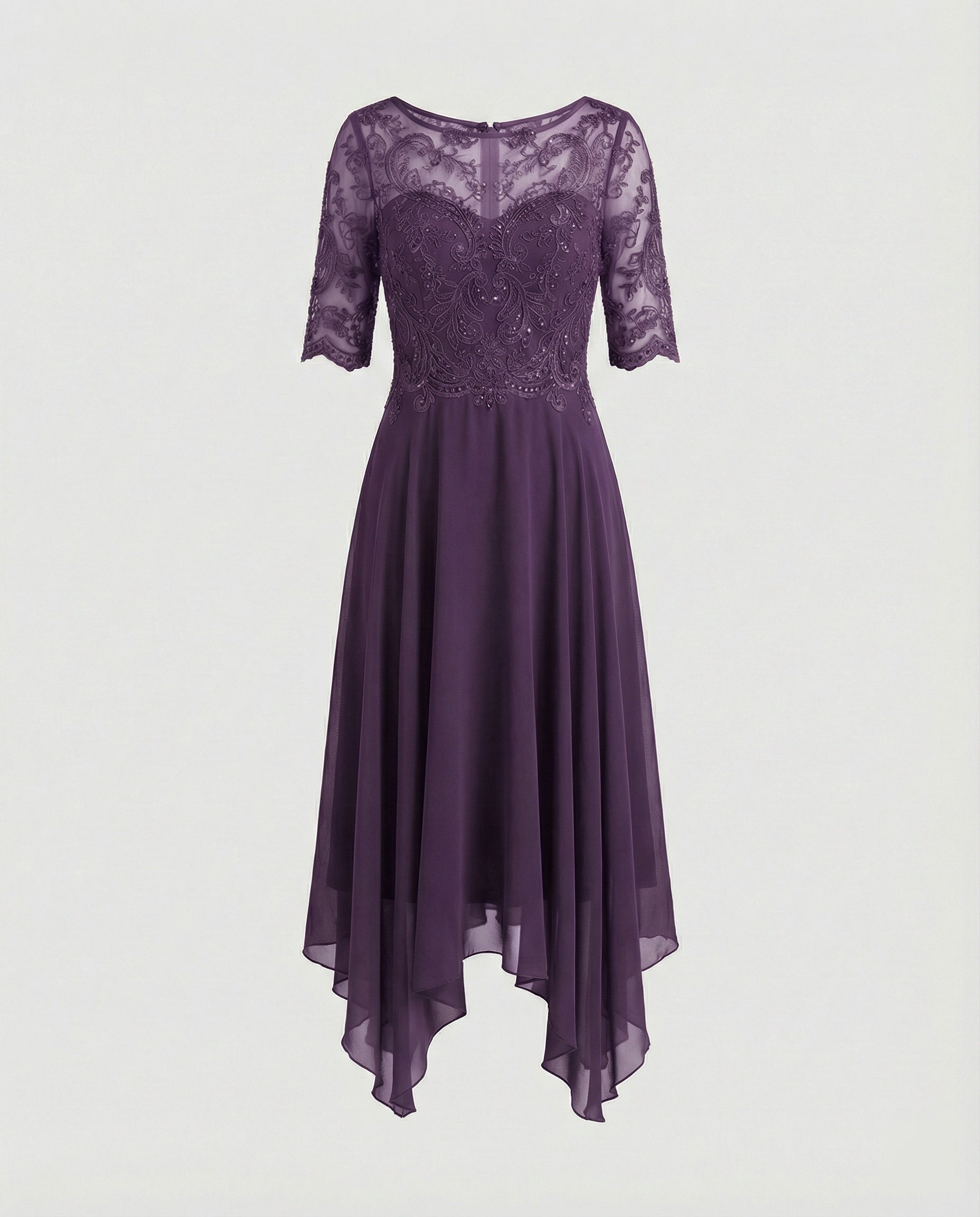 The Liora — Emerald Lace Midi Dress