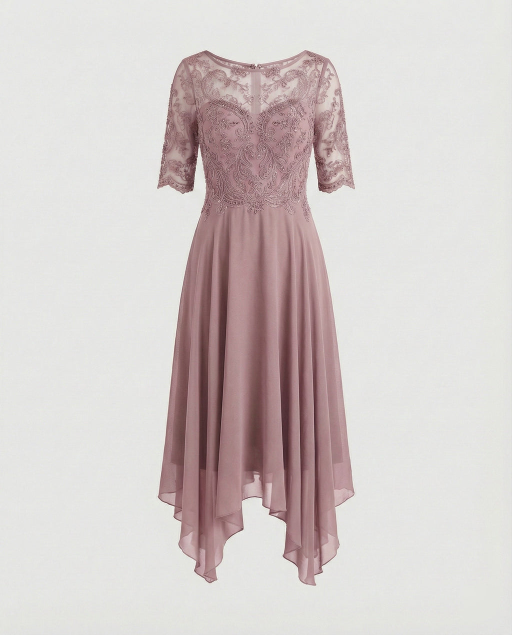 The Liora — Emerald Lace Midi Dress