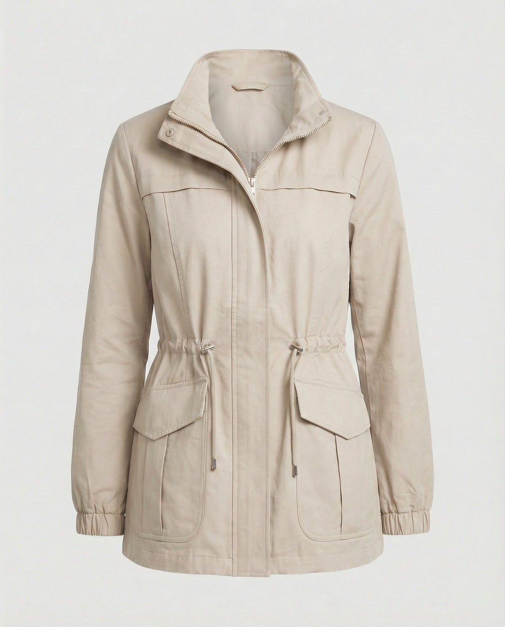 Elara Utility Jacket — Khaki