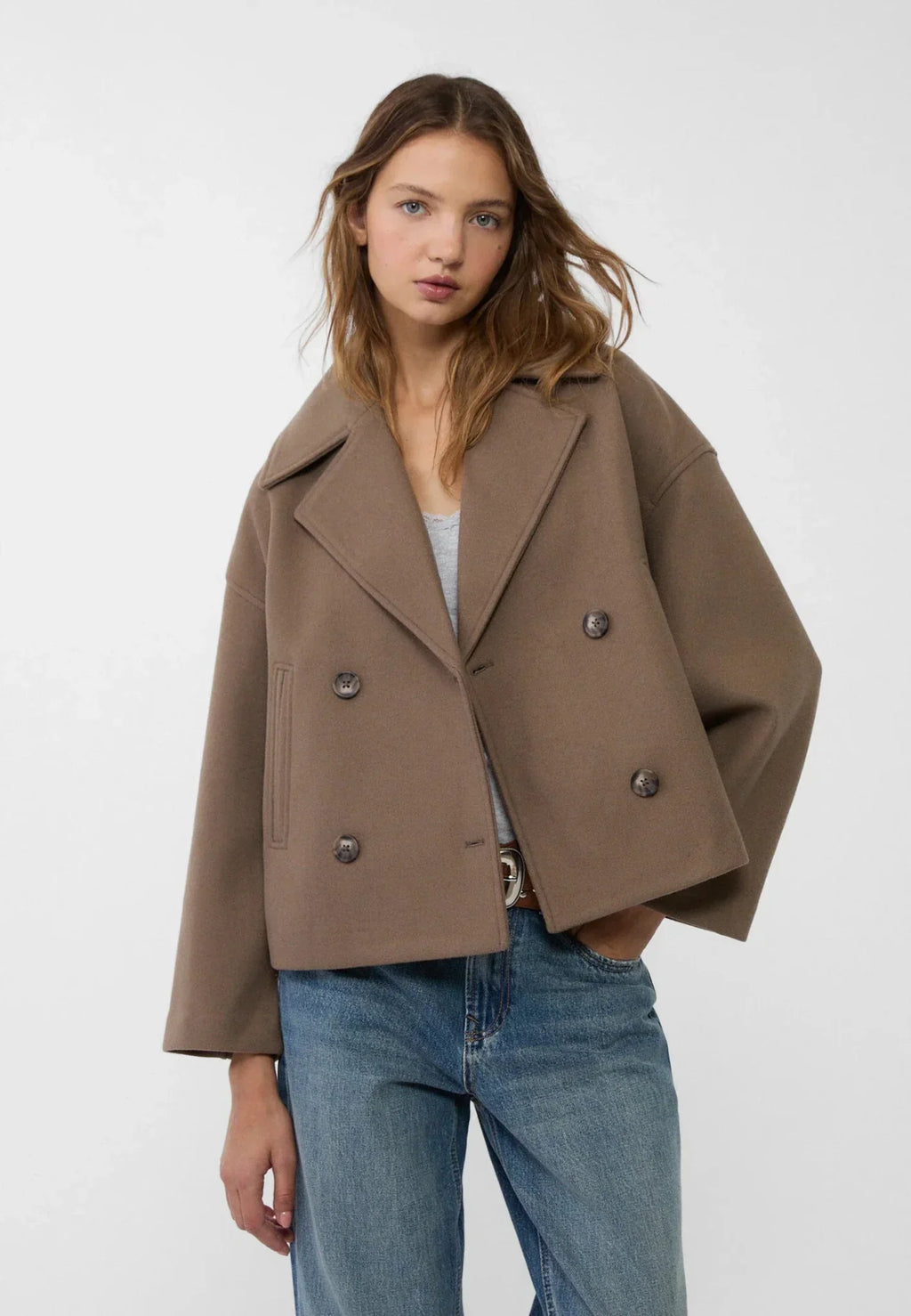 The Sira — Cropped Double-Breasted Blazer