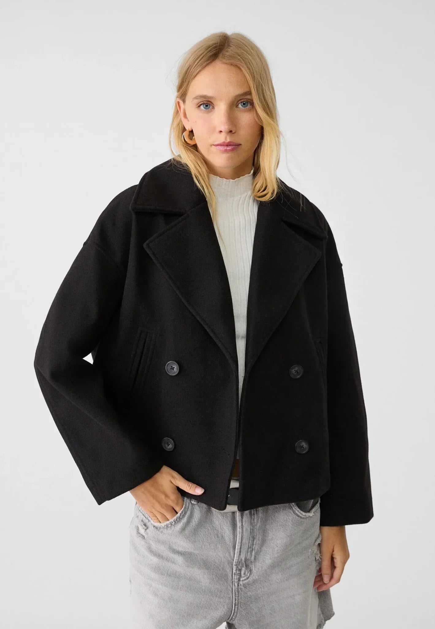 The Sira — Cropped Double-Breasted Blazer
