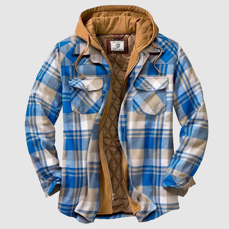 The Alaric — Quilted Lined Lumberjack in Blue